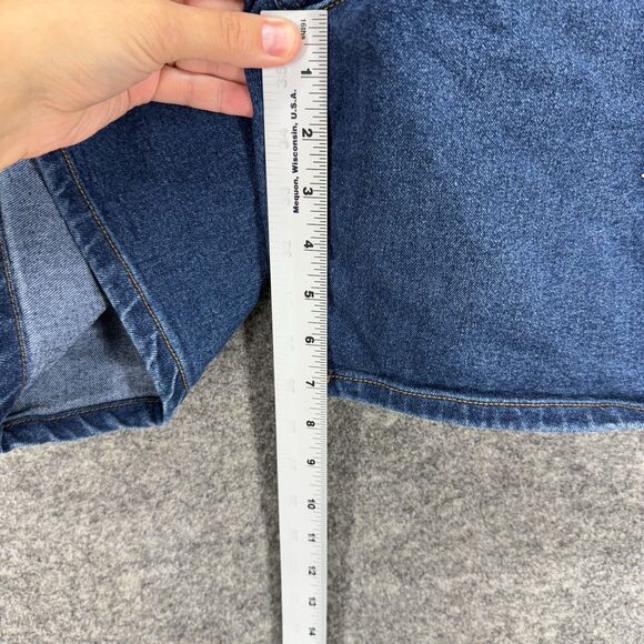 Cato Shorts Women 14 Blue Floral Embroidered Denim Dark Wash Mid Rise Chino - Picture 5 of 8